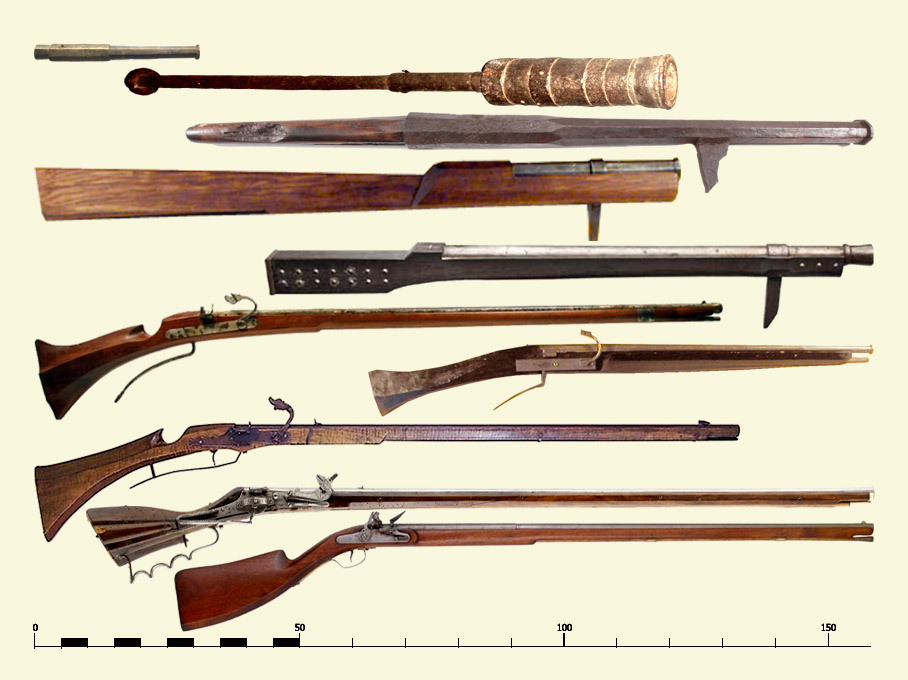 Gewehre, Ende 14. bis Anfang 17. Jahrhundert, Vorderlader